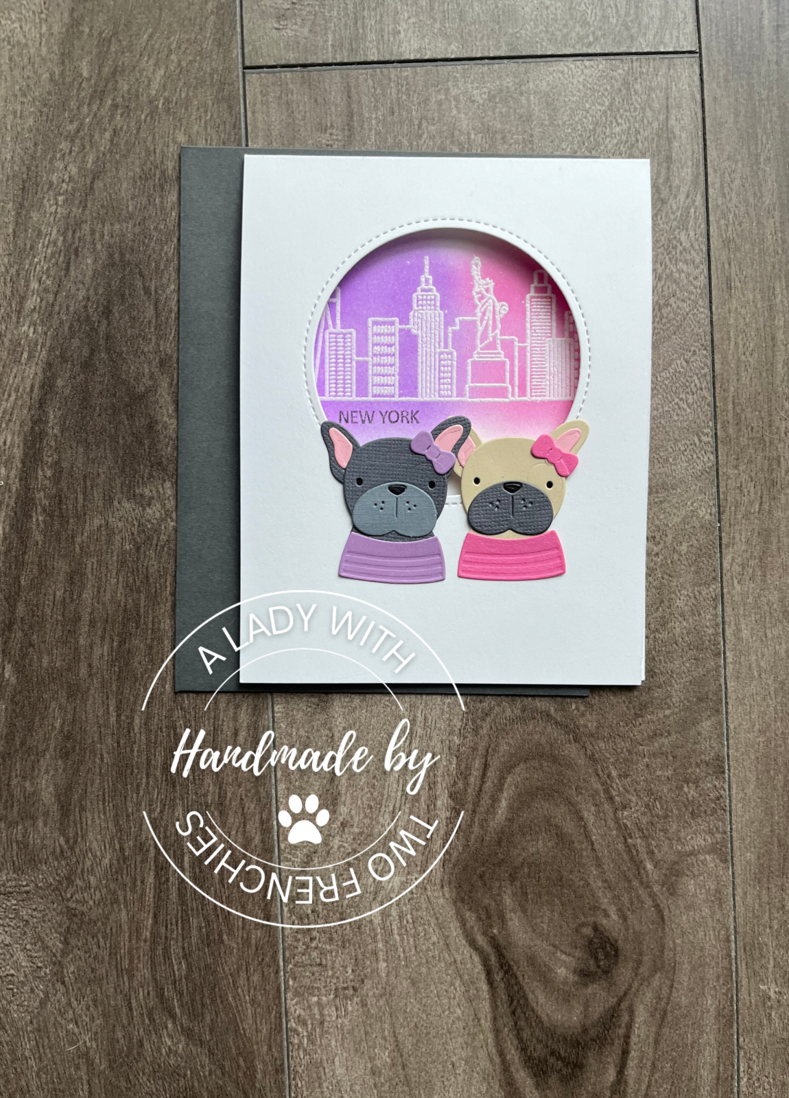 Frenchies in New York - Birthday Card