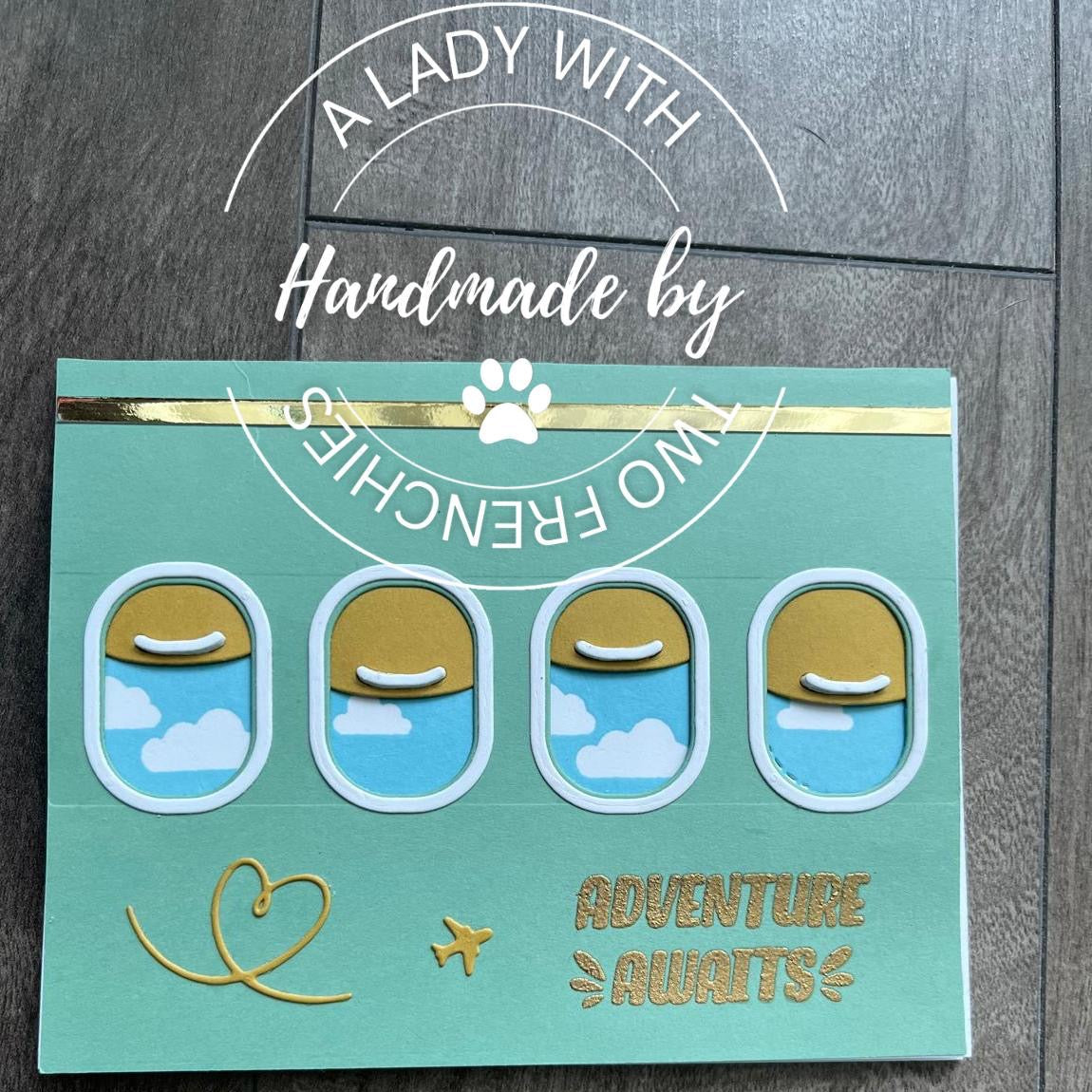 Bon Voyage Card - Interactive Airplane Window