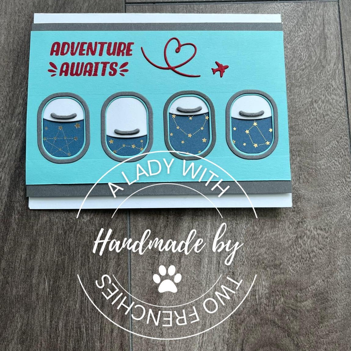 Bon Voyage Card - Interactive Airplane Window