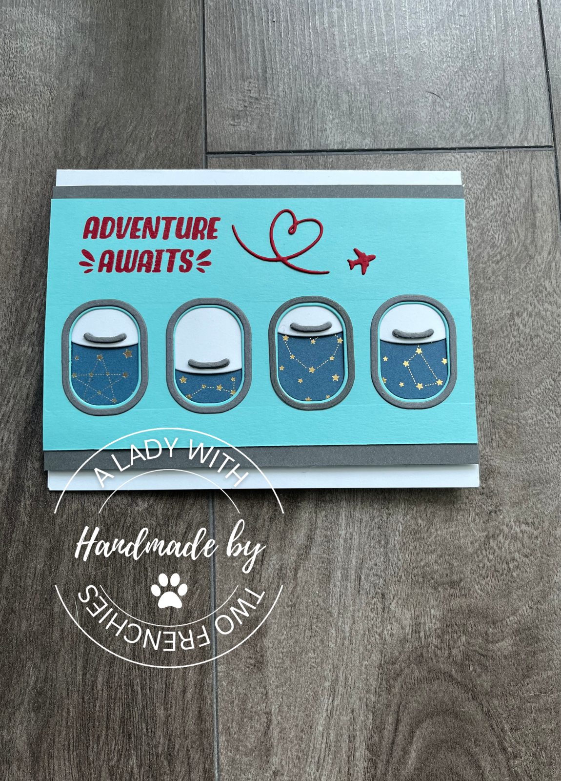Bon Voyage Card - Interactive Airplane Window