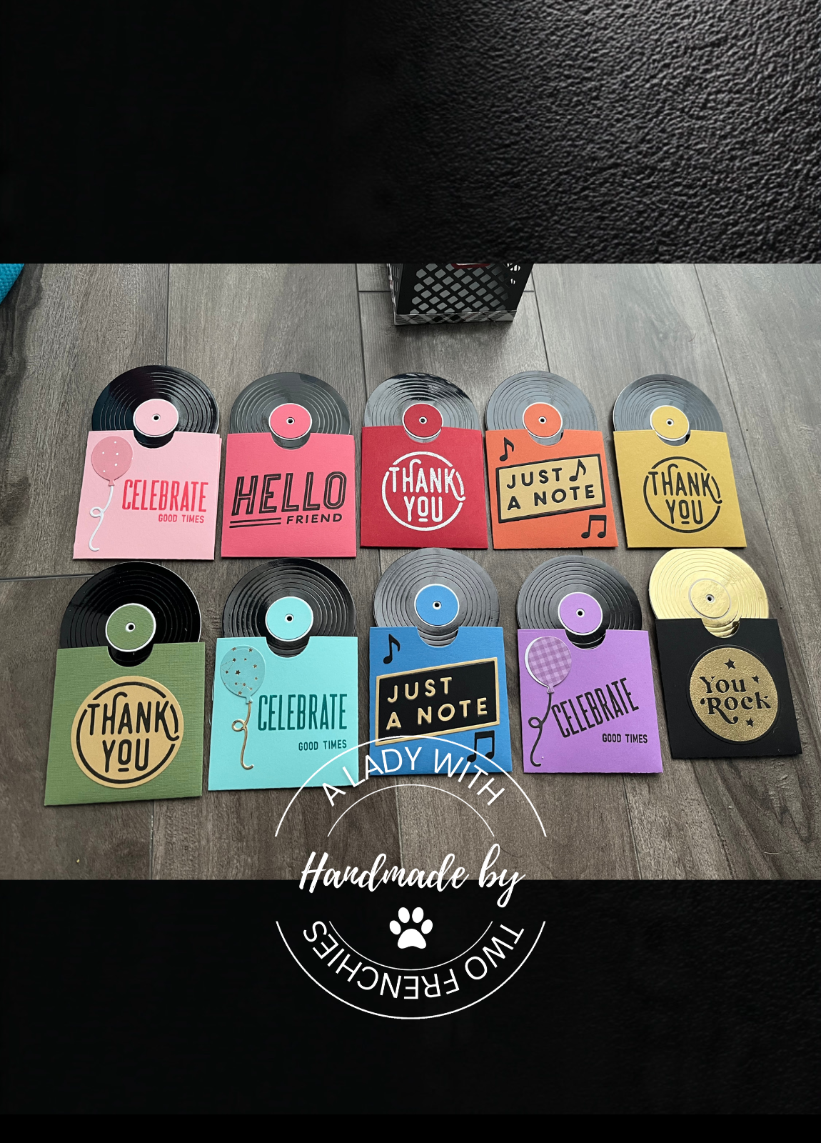Vinyl "Thank You" Cards