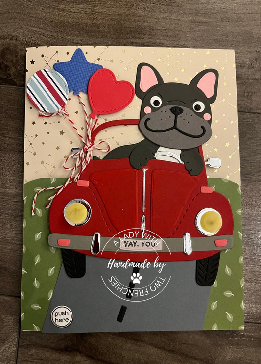 Frenchie in VW - Birthday