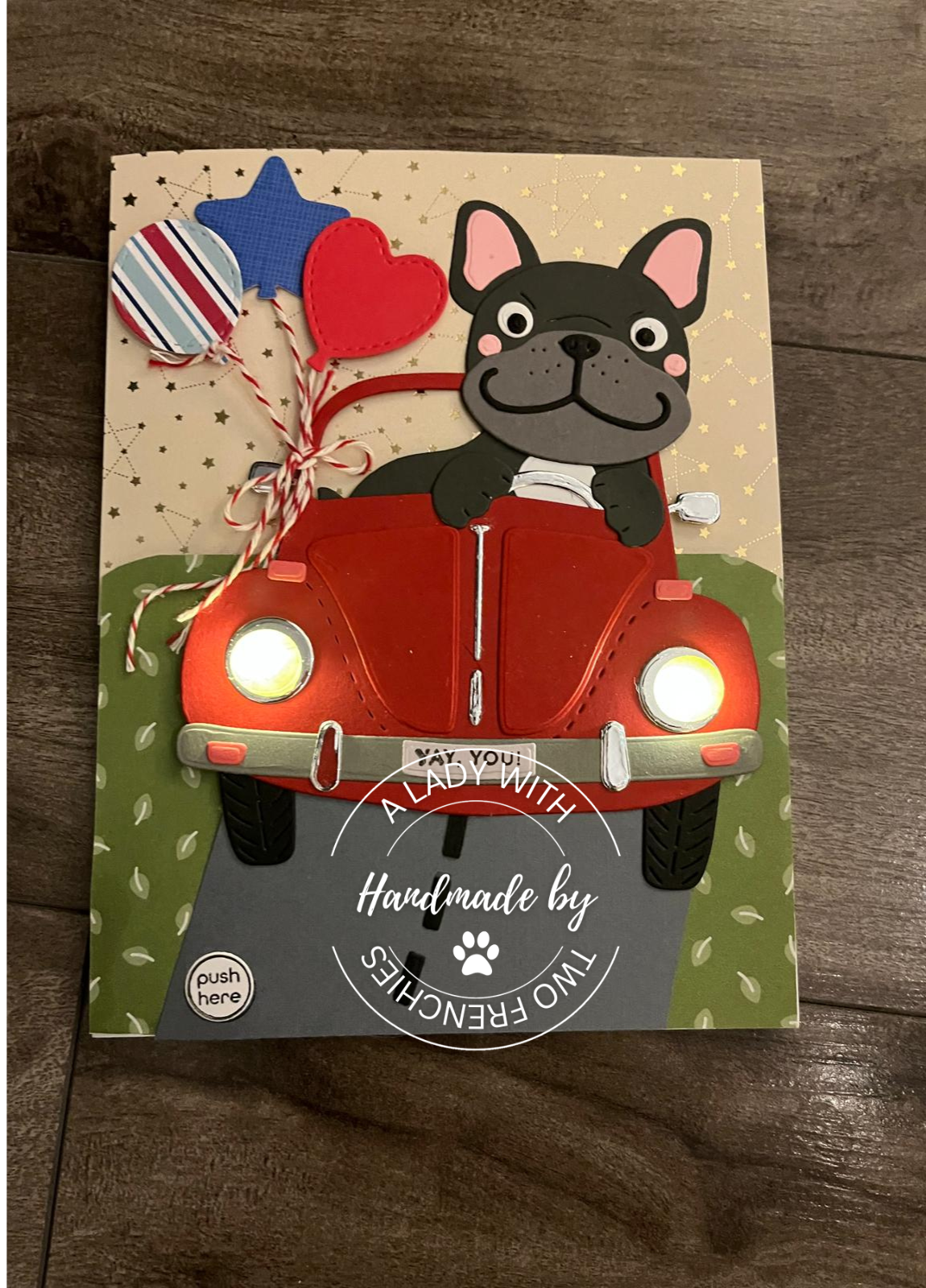 Frenchie in VW - Birthday