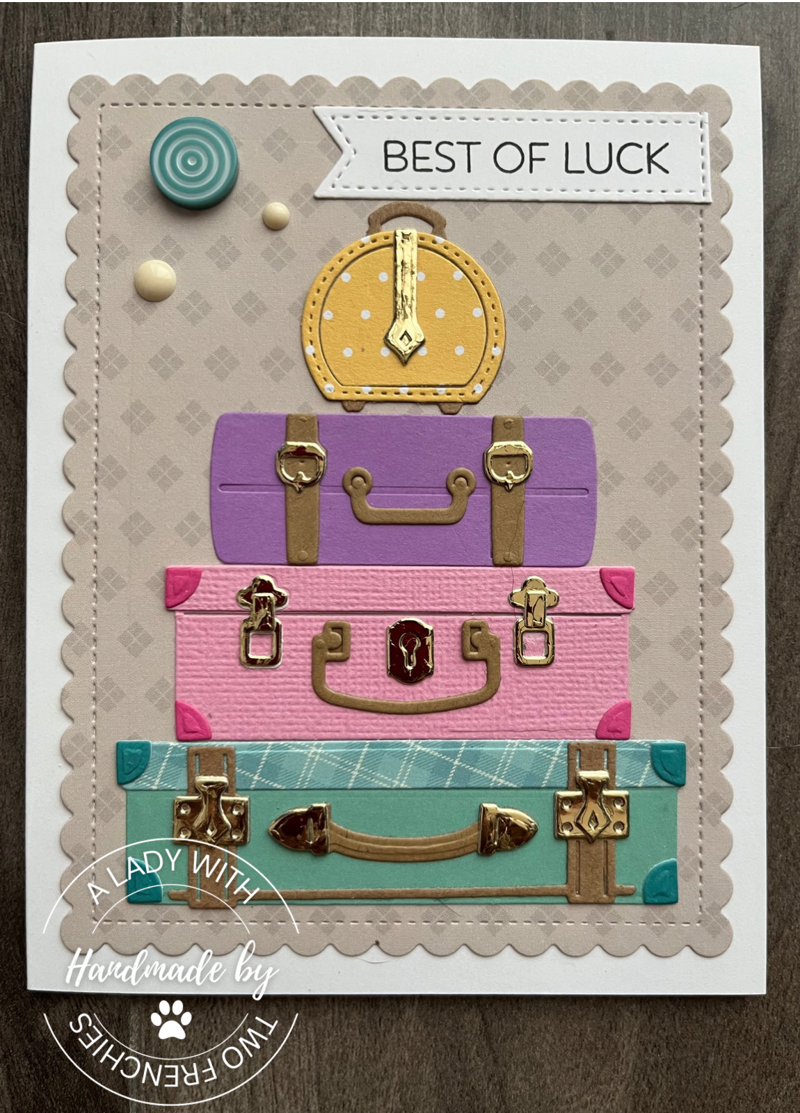 Bon Voyage Card - Stacked Luggage