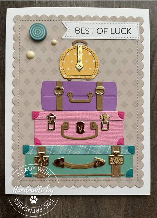 Bon Voyage Card - Stacked Luggage