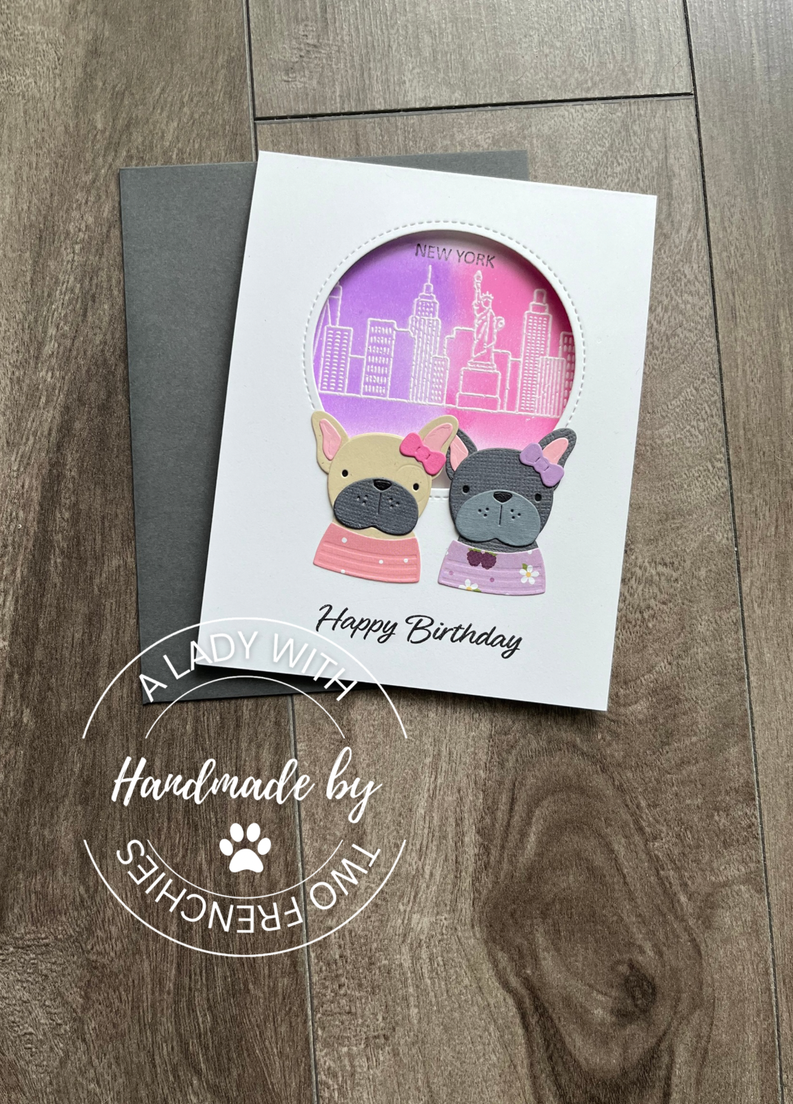 Frenchies in New York - Birthday Card