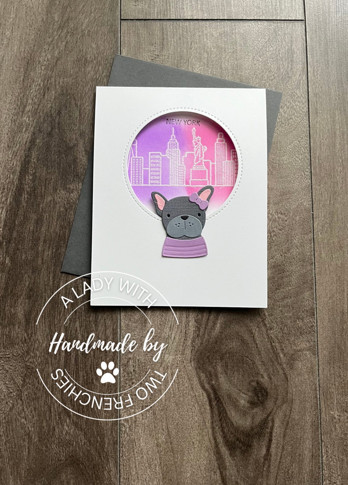 Frenchies in New York - Birthday Card