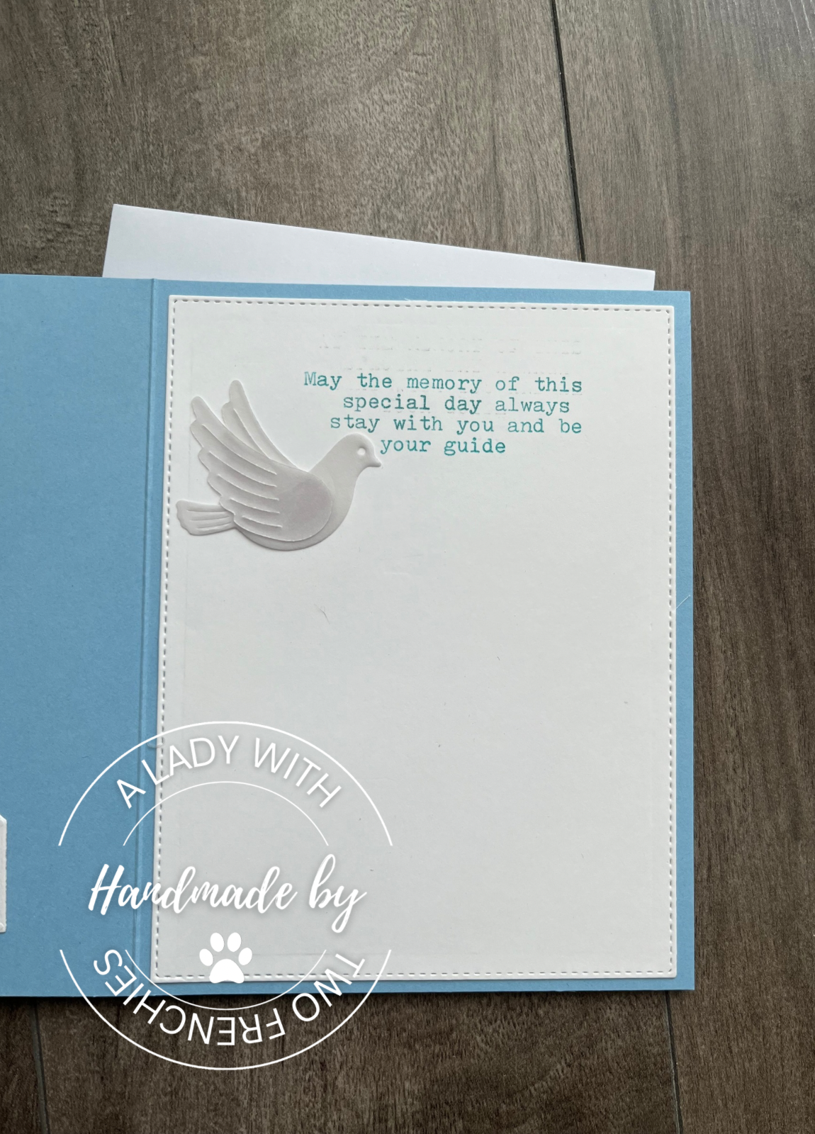 Confirmation Card - Cross with Blue Background