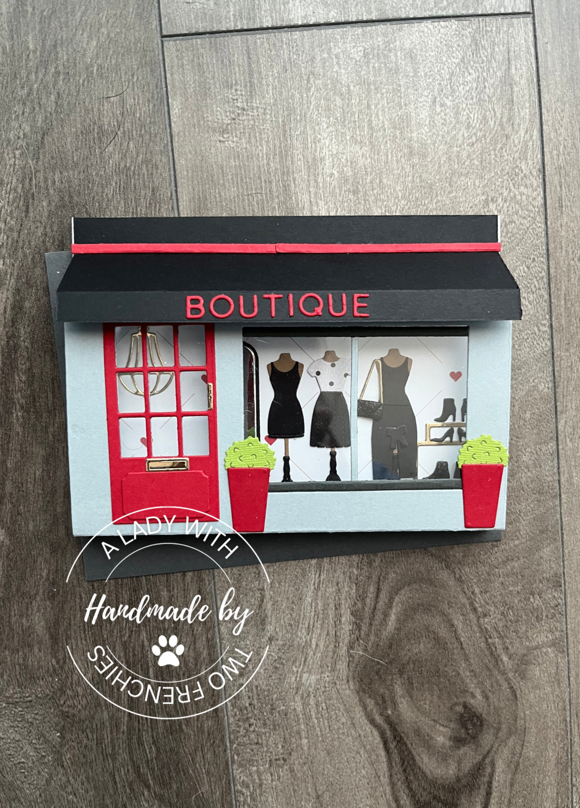 Store Front Card - Black Dress Shop