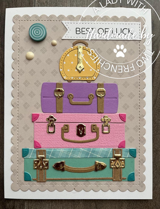 Bon Voyage Card - Stacked Luggage