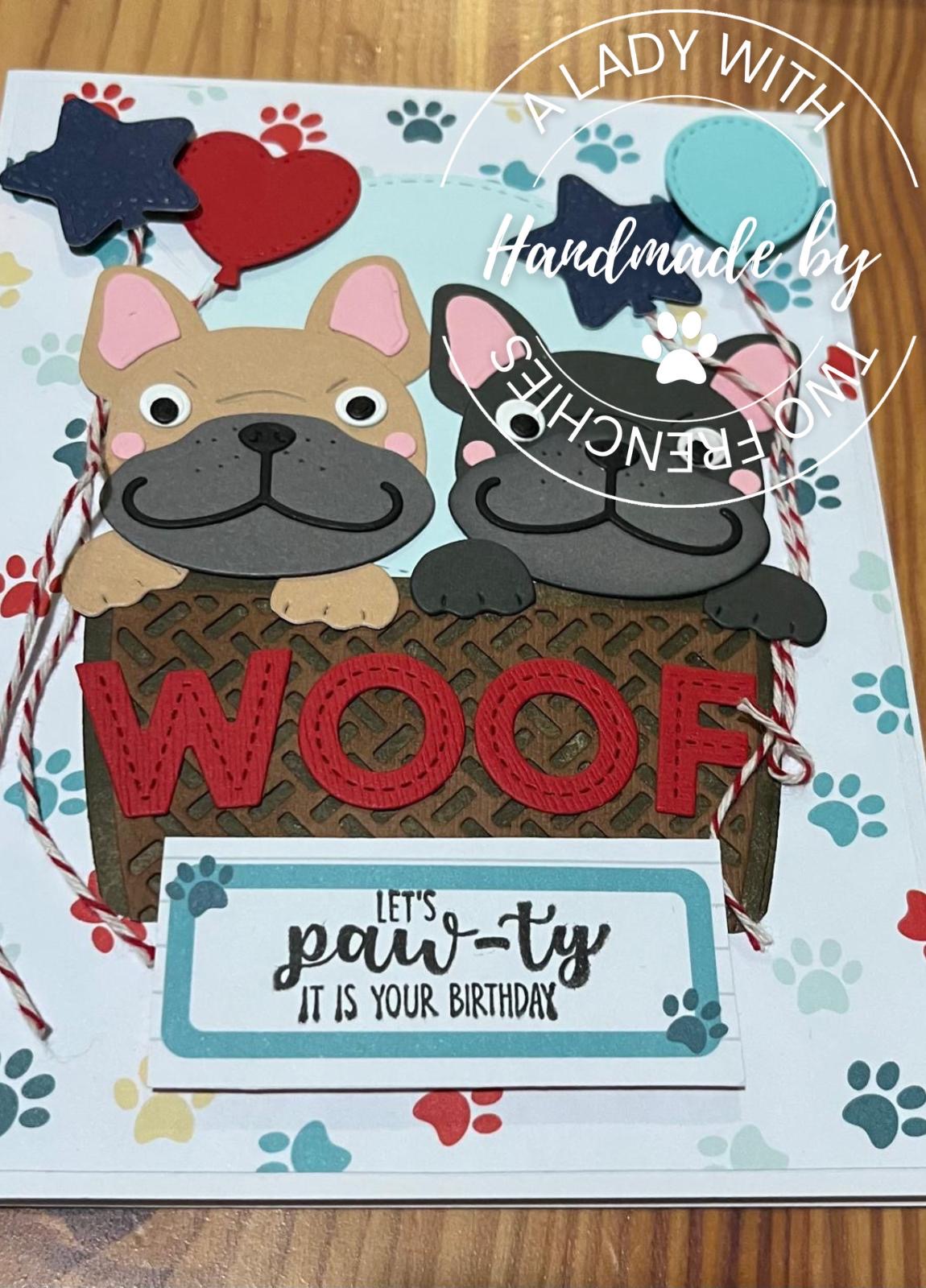 Frenchie Pawty Birthday Card