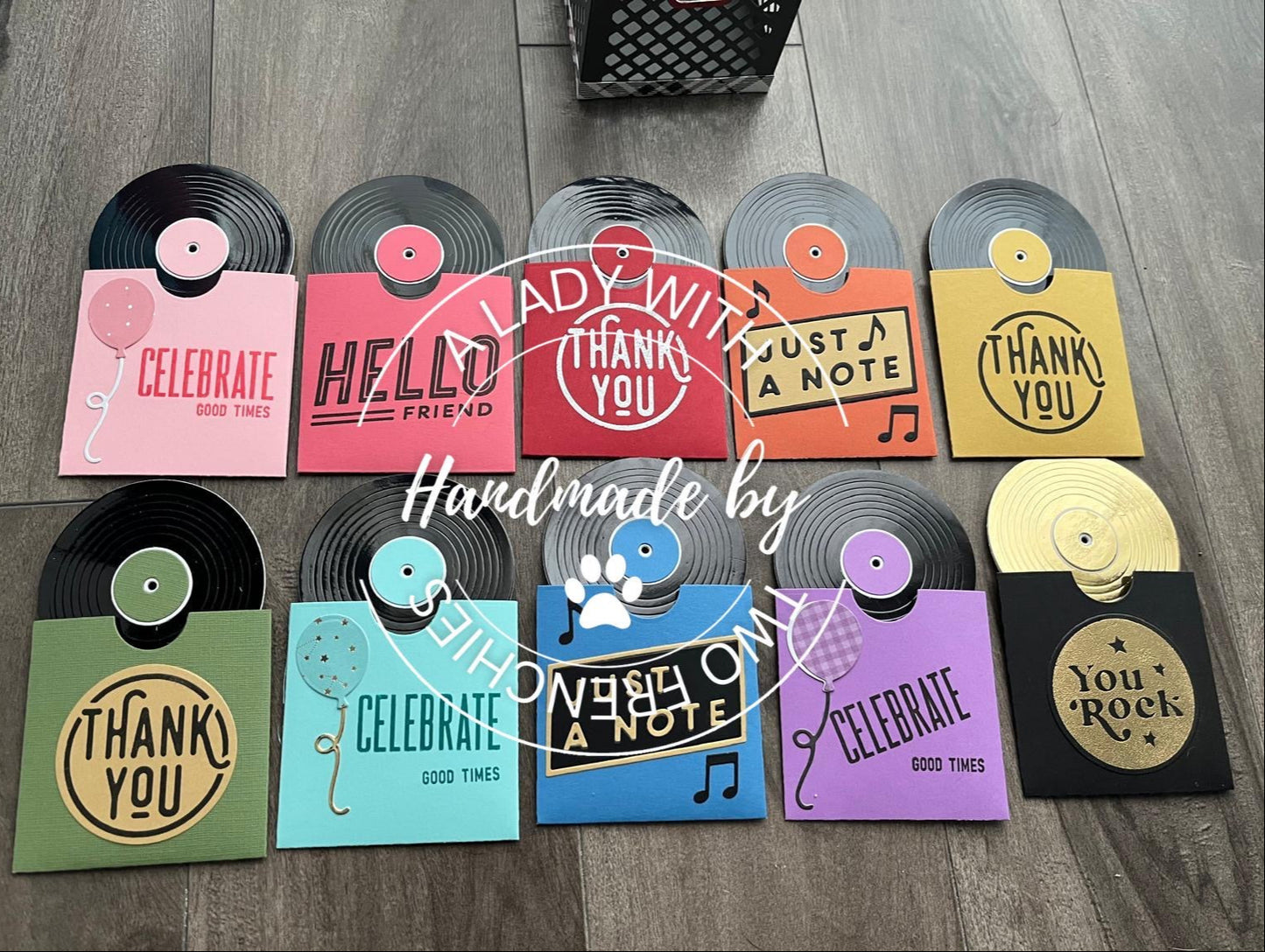 Vinyl "Thank You" Cards